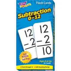 Trend Enterprises&reg; Subtraction 0-12 Skill Drill Flash Cards