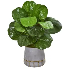 23'' Fiddle Leaf Plant in Stoneware Planter