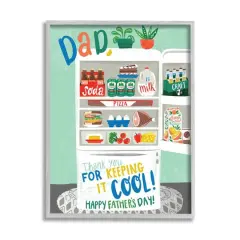 Stupell Industries Keeping It Cool Father's Day Framed Giclee Art Gray