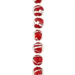 Red Lampwork Glass Stripe Beads by Bead Landing&trade;