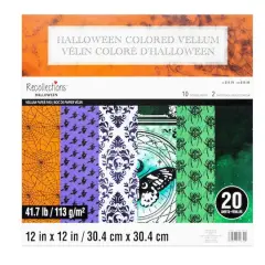 12" x 12" Halloween Colored Vellum Paper Pad by Recollections&trade;, 20 Sheets