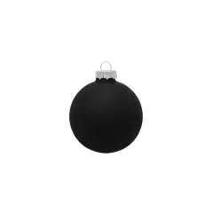 Whitehurst 40ct. 1.25" Matte Glass Ball Ornaments Black Matte