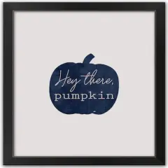 Hey There Pumpkin Black Framed Print Wall Art