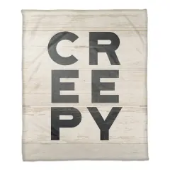 Creepy Wood Fleece Throw