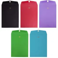 JAM Paper 9" x 12" Assorted Open End Catalog with Clasp Envelopes, 50ct.