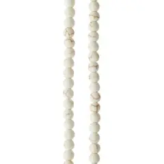 White Crackle Dyed Howlite Round Beads, 6mm by Bead Landing&trade;