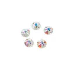 8mm Round Sew-On Austrian Crystals by Bead Landing&trade;, 5ct. Crystal AB