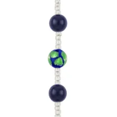 Blue Lampwork Glass Round Dot Beads by Bead Landing&trade;
