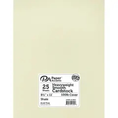 PA Paper&trade; Accents 8.5" x 11" 100lb. Smooth Cardstock, 25 Sheets Shale