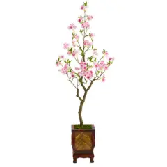 4.5ft. Cherry Blossom Tree in Decorative Planter