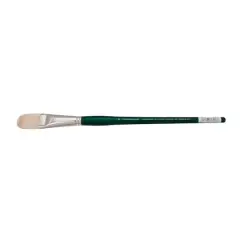 Grumbacher&reg; Gainsborough&reg; White Bristle Long Handle Filbert Brush, Size 14