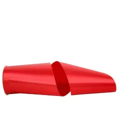 JAM Paper 6" x 50yd. Single Face Satin Allure Ribbon Scarlet