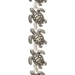 Silver Sea Turtle Metal Beads, 18mm by Bead Landing&trade;