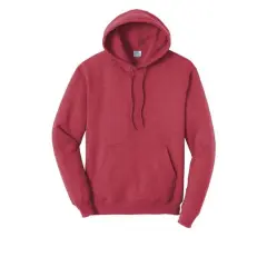 Port & Company&reg; Heathered Colors Core Fleece Pullover Hooded Sweatshirt Heather Red