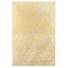 Yellow & White Floral Rectangular Outdoor Area Rug, 4ft. x 6ft.