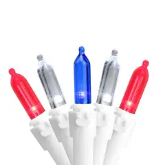 50ct. Red & Blue 4th of July LED Mini Lights