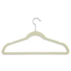 Honey Can Do White Slim-Profile Non-Slip Velvet Hangers, 20ct.