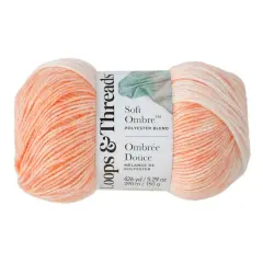 Soft Ombre&trade; Yarn by Loops & Threads&reg; Tangerine/Peach/White