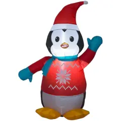 3.5ft. Airblown&reg; Inflatable Christmas Penguin in Sweater