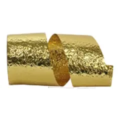 JAM Paper 1.875" x 25yd. Metallic Cracked Ice Ribbon Gold