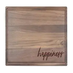 Choose Happiness 17" x 11" Walnut Cutting Board