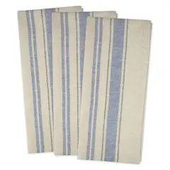 DII&reg; Nautical Blue French Stripe Woven Dishtowel, 3ct.