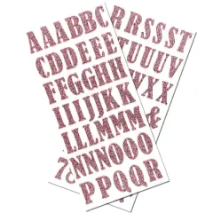 Glitter Bernhard Condensed Alphabet Foam Stickers by Recollections&trade; Blush