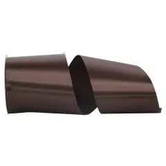 JAM Paper 4" x 50yd. Satin Allure Single Face Ribbon Brown