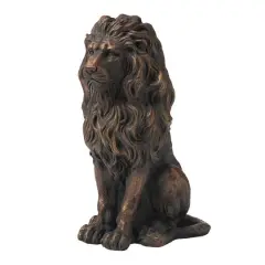 Glitzhome&reg; 21" Guardian Sitting Lion Statue