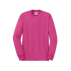 JERZEES&reg; Dri-Power&reg; 50/50 Cotton/Poly Long Sleeve T-Shirt Cyber Pink