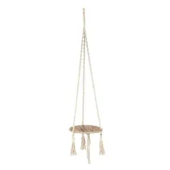 Hello Honey&reg; 5ft. Cotton Macrame Plant Hanger with Wood Base