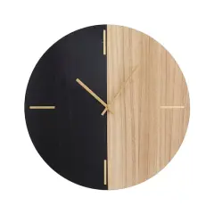 Black Contemporary Abstract Wall Clock, 24" x 2" x 24"
