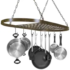 Sorbus Ceiling Mounted Pot & Pan Rack Rustic