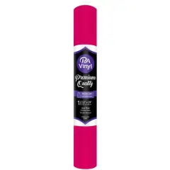 PA Vinyl Flocked Iron On Transfer Film Hot Pink