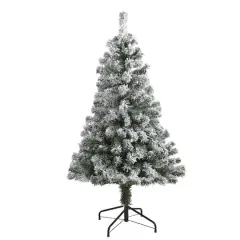 4ft. Unlit Flocked West Virginia Fir Artificial Christmas Tree