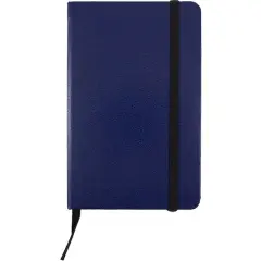 JAM Paper Small Hardcover Notebook with Elastic Band Blue