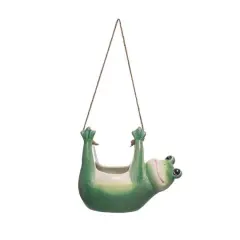 Hello Honey&reg; 6.75" Hanging Ceramic Frog Planter