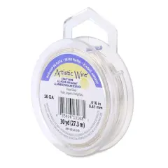 Artistic Wire&reg; 26 Gauge Silver Plated Tarnish Resistant Colored Copper Craft Wire, 30yd. Pearl Silver