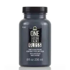 FolkArt&reg; One D&eacute;cor Paint&trade; Gloss Paint & Sealer 11913 Classic Black