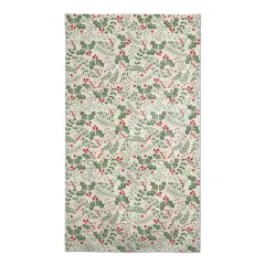 102" Holly Pattern Tablecloth