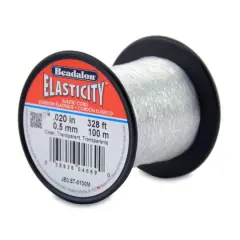 Beadalon&reg; Elasticity&trade; 0.5mm Clear Stretch Cord, 100m