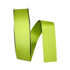 The Ribbon Roll 1.5" x 50yd. Soliterra Taffeta Solid Ribbon Green Grass