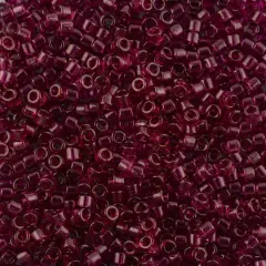John Bead 11/0 Miyuki Delica Glass Seed Beads, 5g Red Wine Transparent Dyed