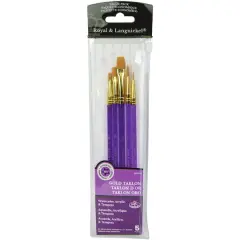Royal Langnickel Gold Taklon Value Pack Brush Set, 5ct.
