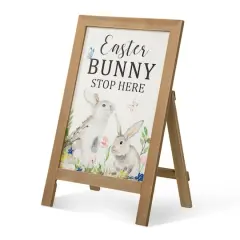 Glitzhome&reg; 24" Easter Wooden Porch Sign