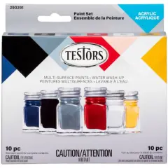 Testors&reg; 10-Piece Acrylic Paint Set