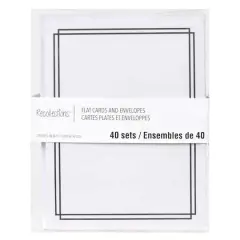 Black Border Flat Cards & Envelopes by Recollections&trade;, 4.25" x 5.5"