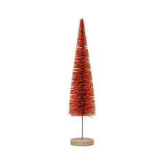 Hello Honey&reg; 14.5" Mulberry Sisal Bottle Brush Tree with Wood Base