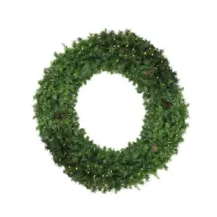6ft. Pre-Lit Dakota Pine Commercial Artificial Christmas Wreath