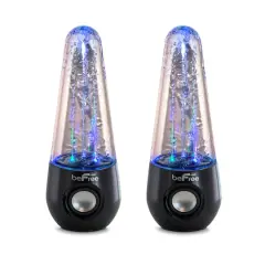 beFree Sound Black Bluetooth LED Dancing Water Multimedia Speakers